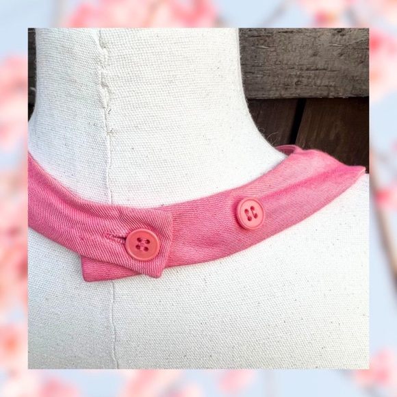 1990s Ann Taylor Dress - Pink Vintage Dress - Halter Neck + Open Back -Size 4 - Picture 4 of 4